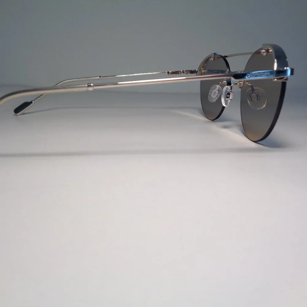 Calvin Klein CK20133S Shiny Silver New Men's Sunglasses